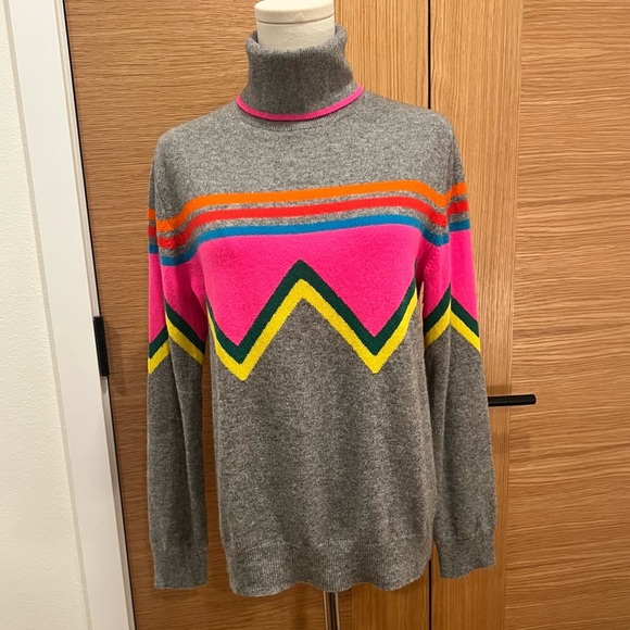 CHINTI AND PARKER | Ski Slope Chevron Turtleneck Sweater | Size Medium - Picture 1 of 8